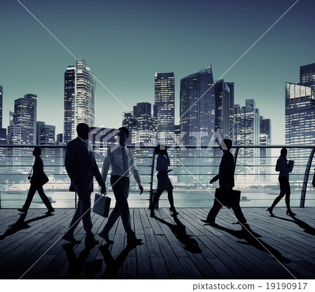 Business People Global Commuter Walking City Concept 19190917
