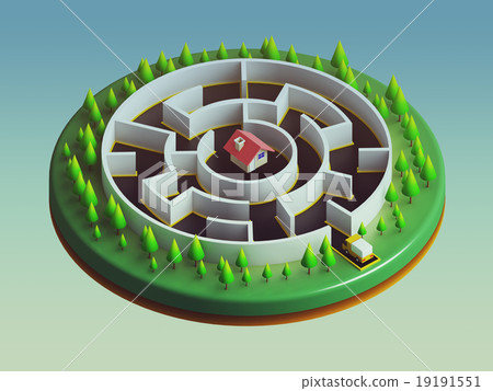 Cars are about to enter the maze 19191551