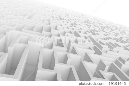 High quality illustration of a large maze High quality illustration of a large maze 19191643