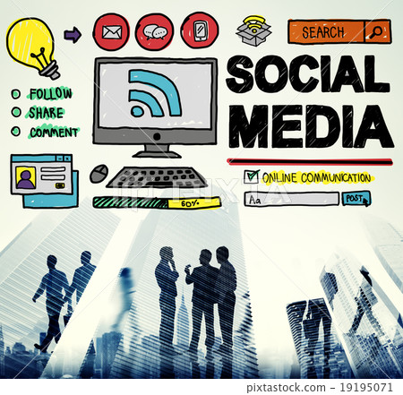 Social Media Social Networking Technology Connection Concept 19195071
