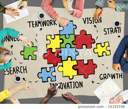 Teamwork Team Collaboration Connection Togetherness Unity Concep 19195596
