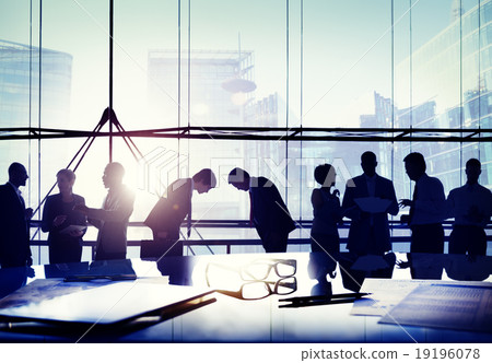 Business People Japanese Culture Bowing Respect Greeting Concept 19196078