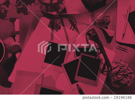 Photgrapher Messy Desk Working Place Concept Photgrapher Messy Desk Working Place Concept 19196186
