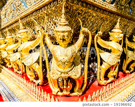 The Goden Garuda in Temple of The Emerald Buddha The Goden Garuda in Temple of The Emerald Buddha 19196692