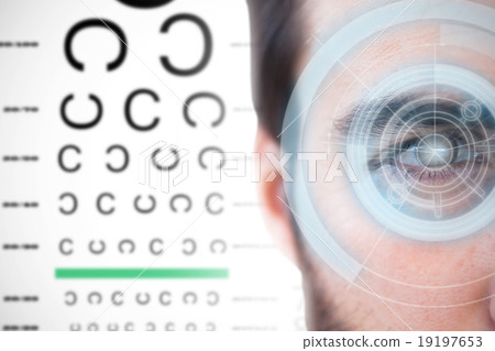 Composite image of close up of focused businessman 19197653