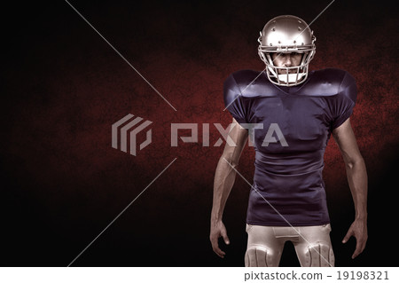 Composite image of portrait of confident sports man standing Composite image of portrait of confident sports man standing 19198321