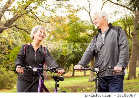 Senior couple in the park Senior couple in the park 19199367