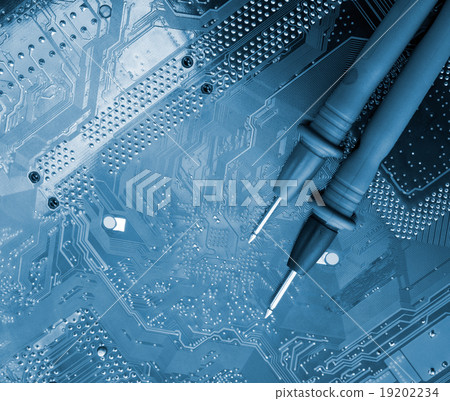 Probes of digital multimeter on electronics circuits Probes of digital multimeter on electronics circuits 19202234
