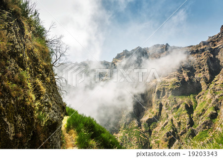 Mountains in clouds landscape Mountains in clouds landscape 19203343