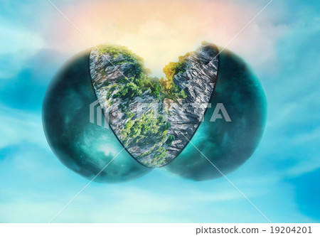 The earth in two parts The earth in two parts 19204201