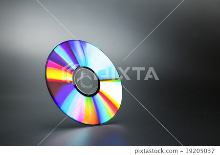 Compact disk on grey 19205037
