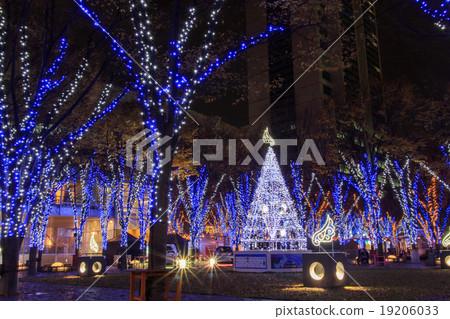 Saitama Shintoshin downtown illuminations west entrance Saitama Shintoshin downtown illuminations west entrance 19206033