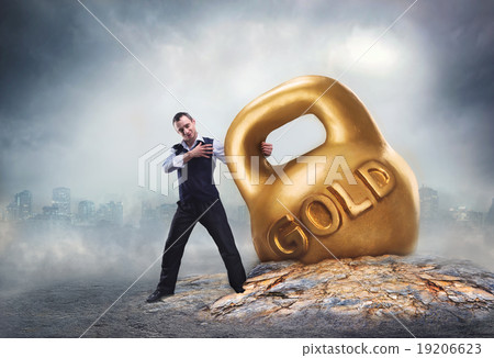 Businessman makes money Businessman makes money 19206623