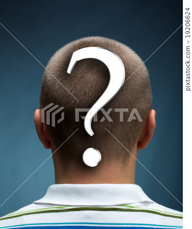 Man with question mark Man with question mark 19206624