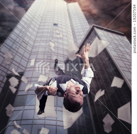 Businessman is falling down Businessman is falling down 19207594