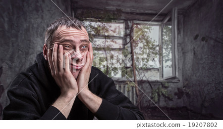 Depressed man thinking Depressed man thinking 19207802