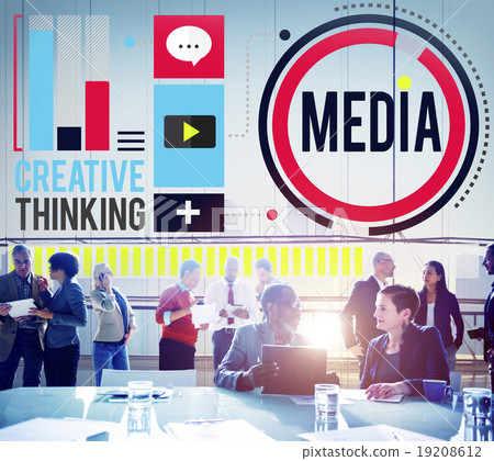 Media Communication Connect Creative Thinking Concept Media Communication Connect Creative Thinking Concept 19208612