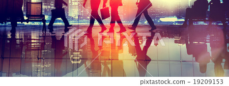 Business People Commuter Walking Cityscape Corporate Concept 19209153