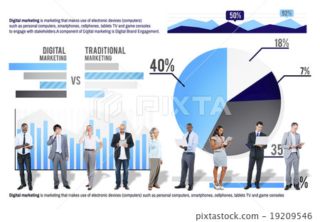 Digital Marketing Graph Statistics Analysis Finance Market Conce 19209546