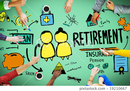 Retirement Insurance Pension Saving Plan Benefits Travel Concept 19210667