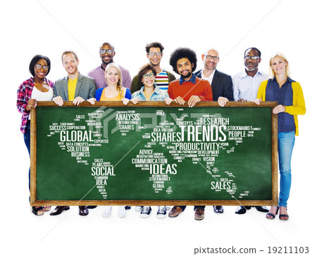 Trends World Map Marketing Ideas Social Style Concept 19211103