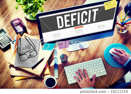 Deficit Risk Loss Deduct Recession Concept 19211319