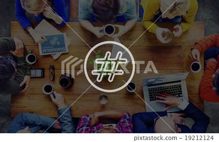 Hashtag Icon Social Media Blog Post Concept 19212124