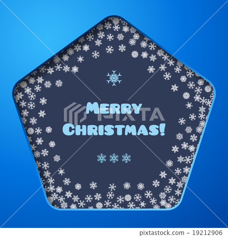 Scattered snowflakes under the retro frame 19212906