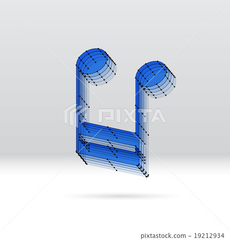 Transparent music note with dotted scheme 19212934
