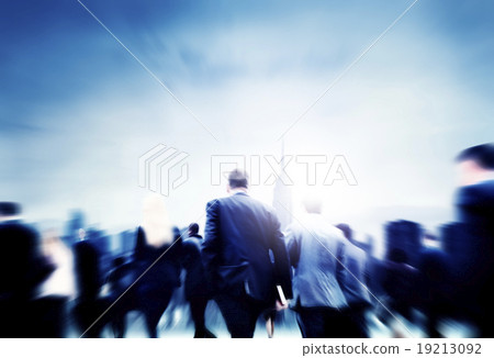 Business People Walking Commuter Travel Motion City Concept Business People Walking Commuter Travel Motion City Concept 19213092