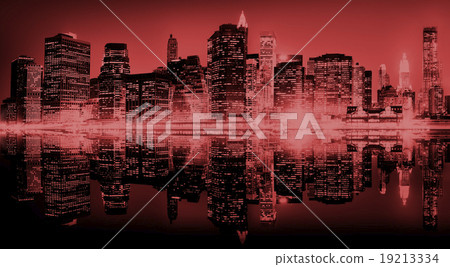 Building Skyscraper Panoramic Night New York City Concept Building Skyscraper Panoramic Night New York City Concept 19213334