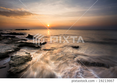 beach at sunset. Nature background 19213667
