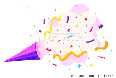 Party horn with sprinkles Party horn with sprinkles 19214352