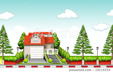 House with red roof at daytime House with red roof at daytime 19214354