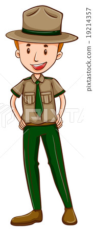 Park ranger in brown uniform Park ranger in brown uniform 19214357