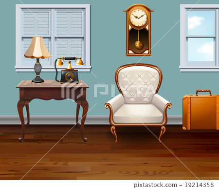 Room full of vintage furniture 19214358