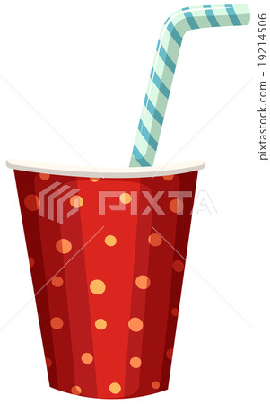 Party cup with straw 19214506