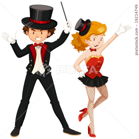Magician and his assistant 19214749