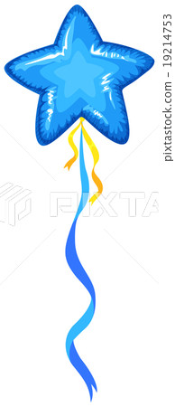 Blue balloon in star shape 19214753