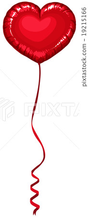 Red balloon in heart shape Red balloon in heart shape 19215166