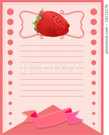 Paper design with fresh strawberry Paper design with fresh strawberry 19215276