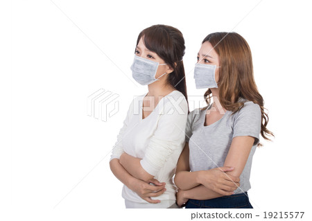 Sick woman with her friends Sick woman with her friends 19215577