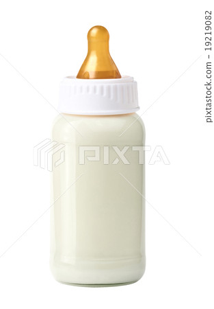 baby milk bottle isolated on white 19219082