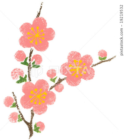 Hand-painted illustration · plum 19219532