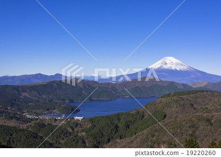 箱根大觀山的富士山和蘆之湖 箱根大觀山的富士山和蘆之湖 19220260