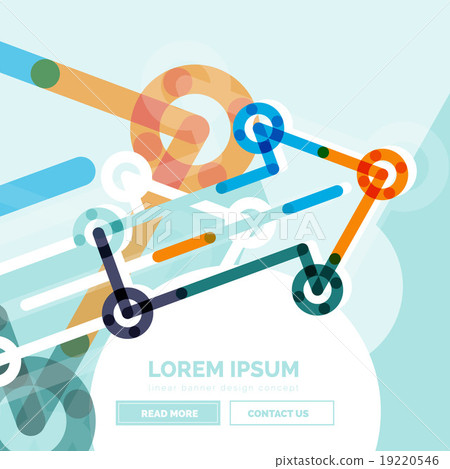 Abstract banner template with arrows, linear 19220546