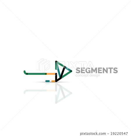 Arrow icon vector logo. Company branding element 19220547