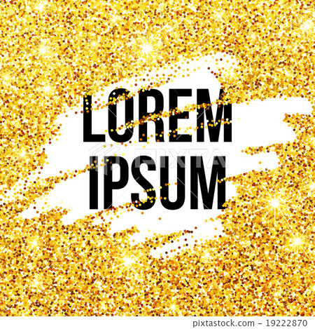 Golden sparkles brushstroke background. Vector 19222870