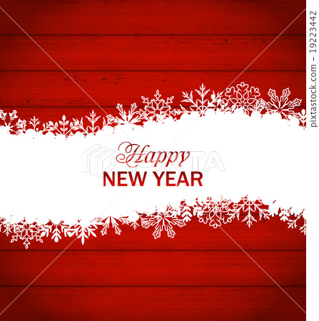 Happy New Year Framework Made of Snowflakes Happy New Year Framework Made of Snowflakes 19223442