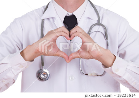 doctor doing a heart with his hands doctor doing a heart with his hands 19223614